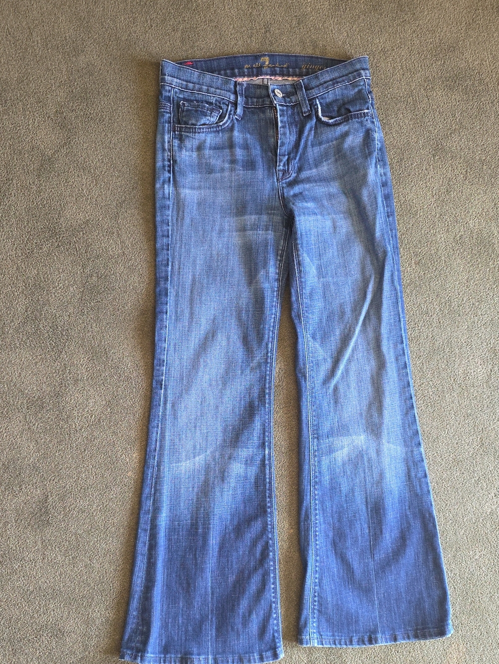 7 For All Mankind Women's Medium Blue Flare Jeans
